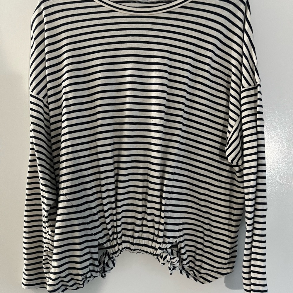Striped Black and White Women's Top